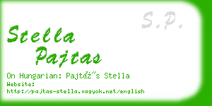 stella pajtas business card